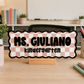 Teacher Patterned Desk Sign