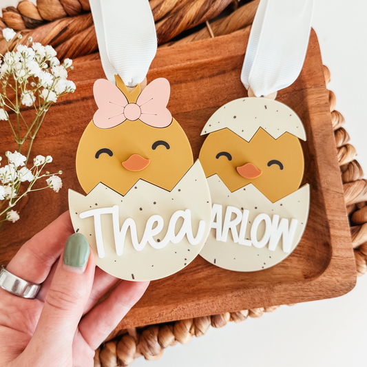 Hatching Chick Easter Basket Tag