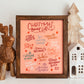 Christmas Bucket List Framed Sign