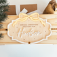 Personalized Christmas Crate Plaque | Vintage Bow