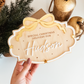 Personalized Christmas Crate Plaque | Vintage Bow