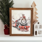 Christmas Train Vintage Inspired Holiday Sign