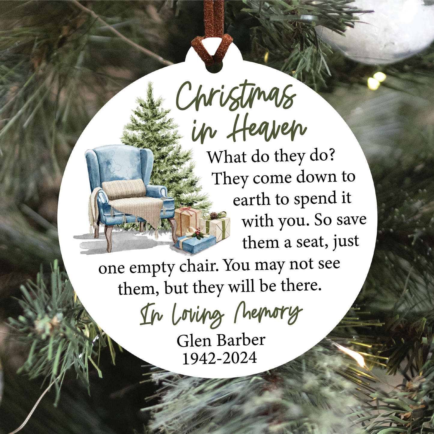 Christmas In Heaven Christmas Ornament | Chair