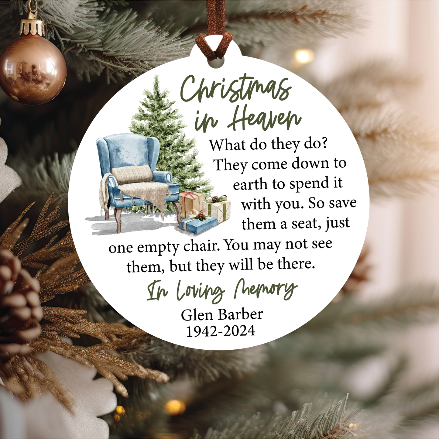 Christmas In Heaven Christmas Ornament | Chair