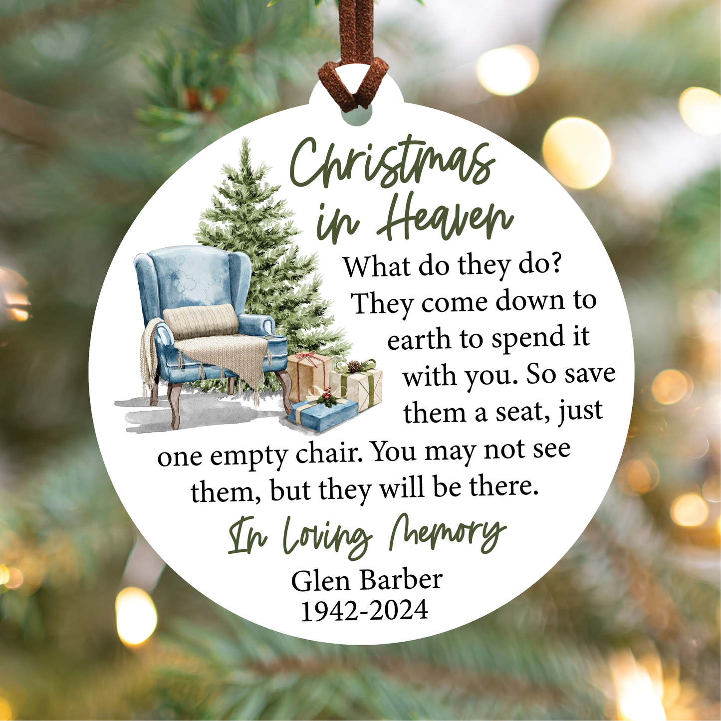 Christmas In Heaven Christmas Ornament | Chair