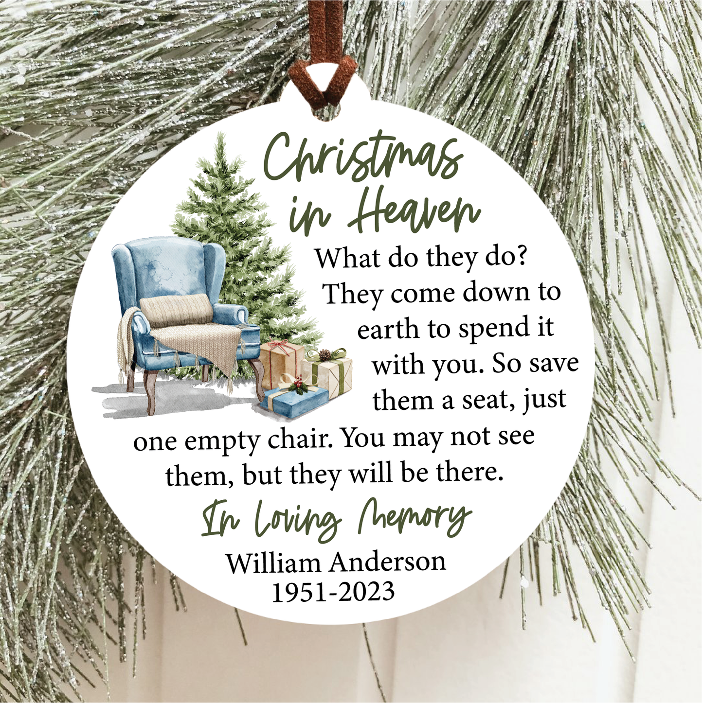 Christmas In Heaven Christmas Ornament | Chair