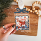 Clear Acrylic Arch With Bow & Scallop Frame Christmas Ornament