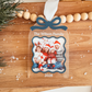 Clear Acrylic Arch With Bow & Scallop Frame Christmas Ornament