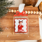 Clear Acrylic Arch With Bow & Scallop Frame Christmas Ornament