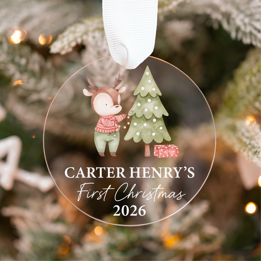 Baby's First Christmas Ornament | Woodland Collection