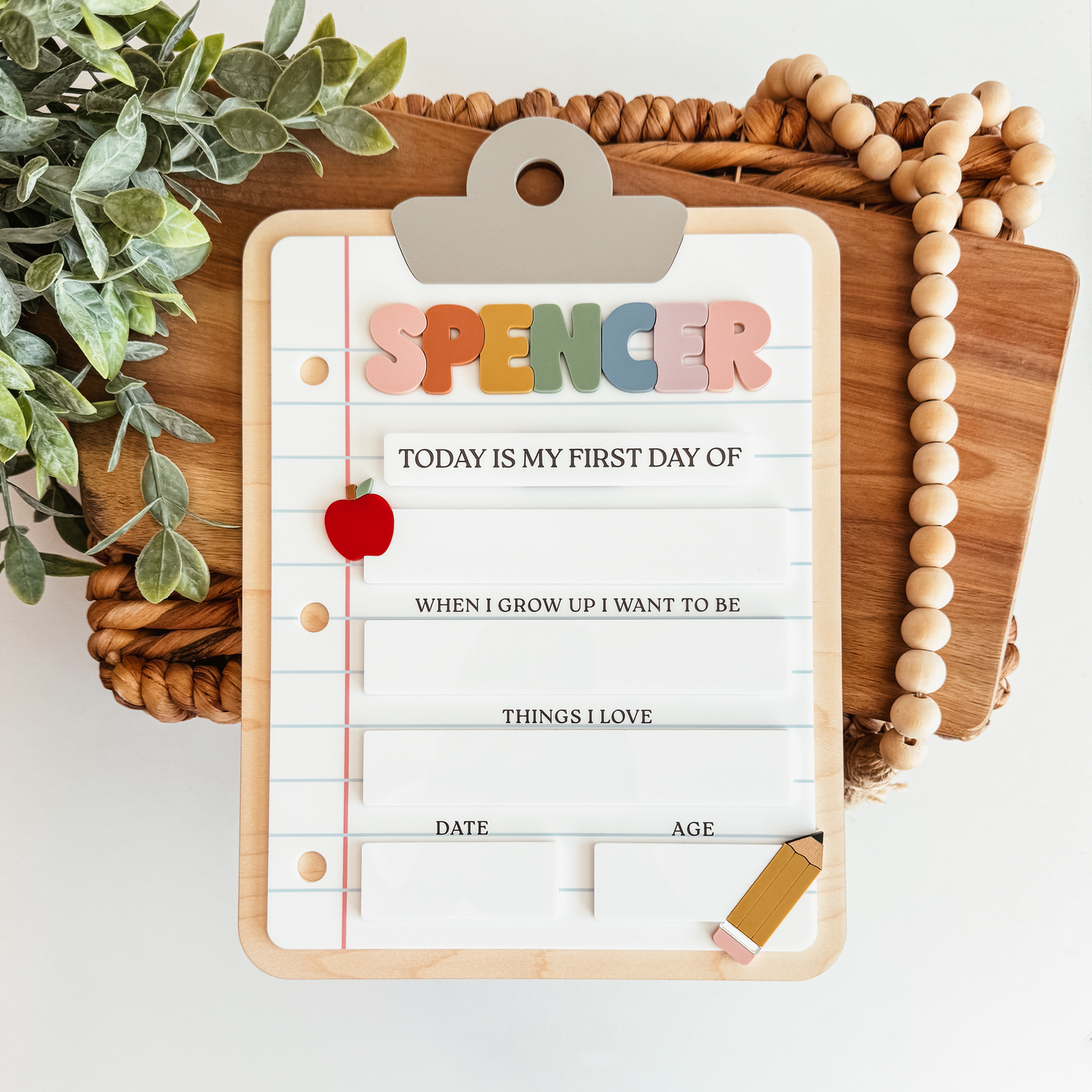 First And Last Day Of School Sign | Clipboard