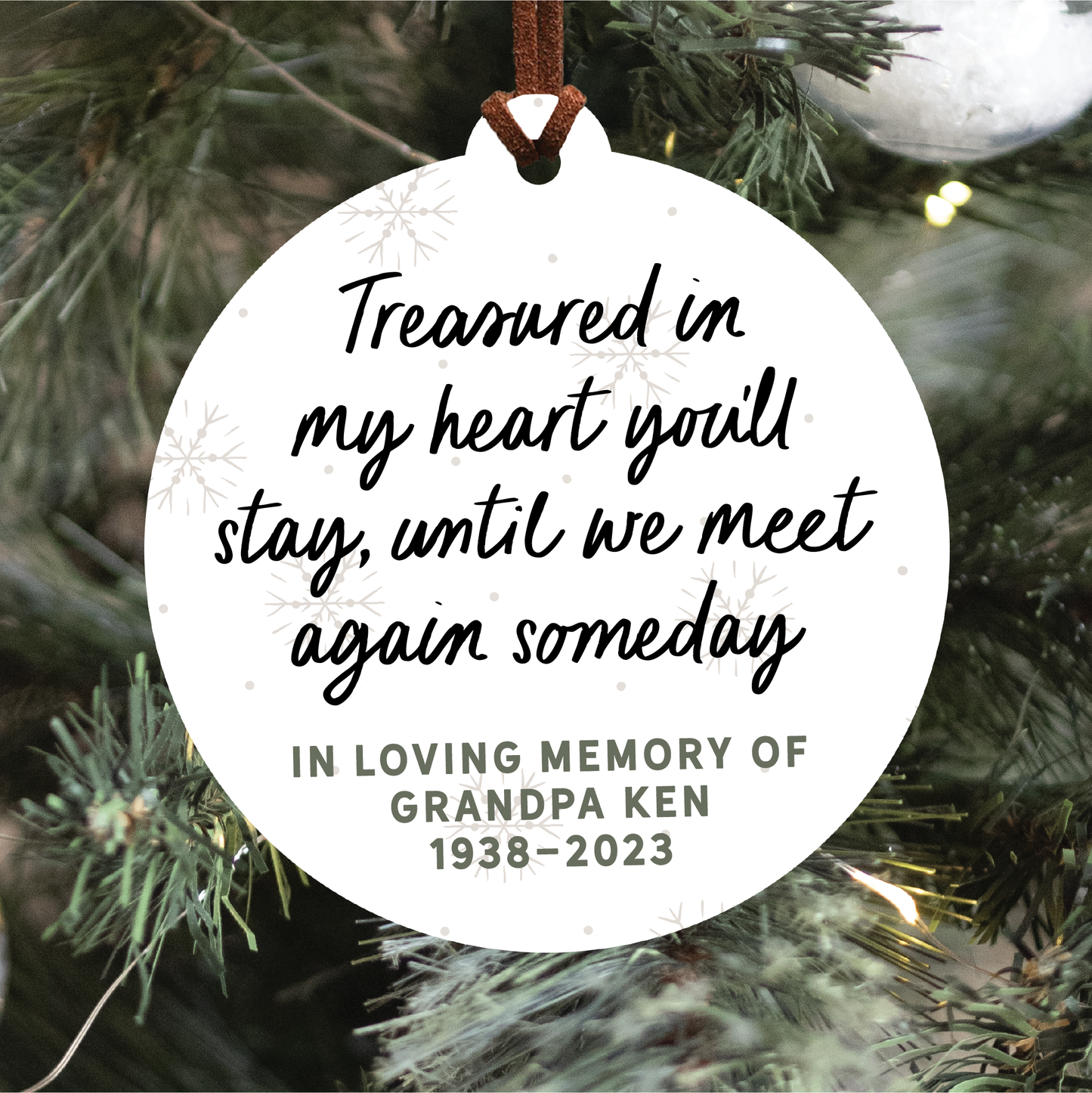 Treasured In My Heart Christmas Ornament