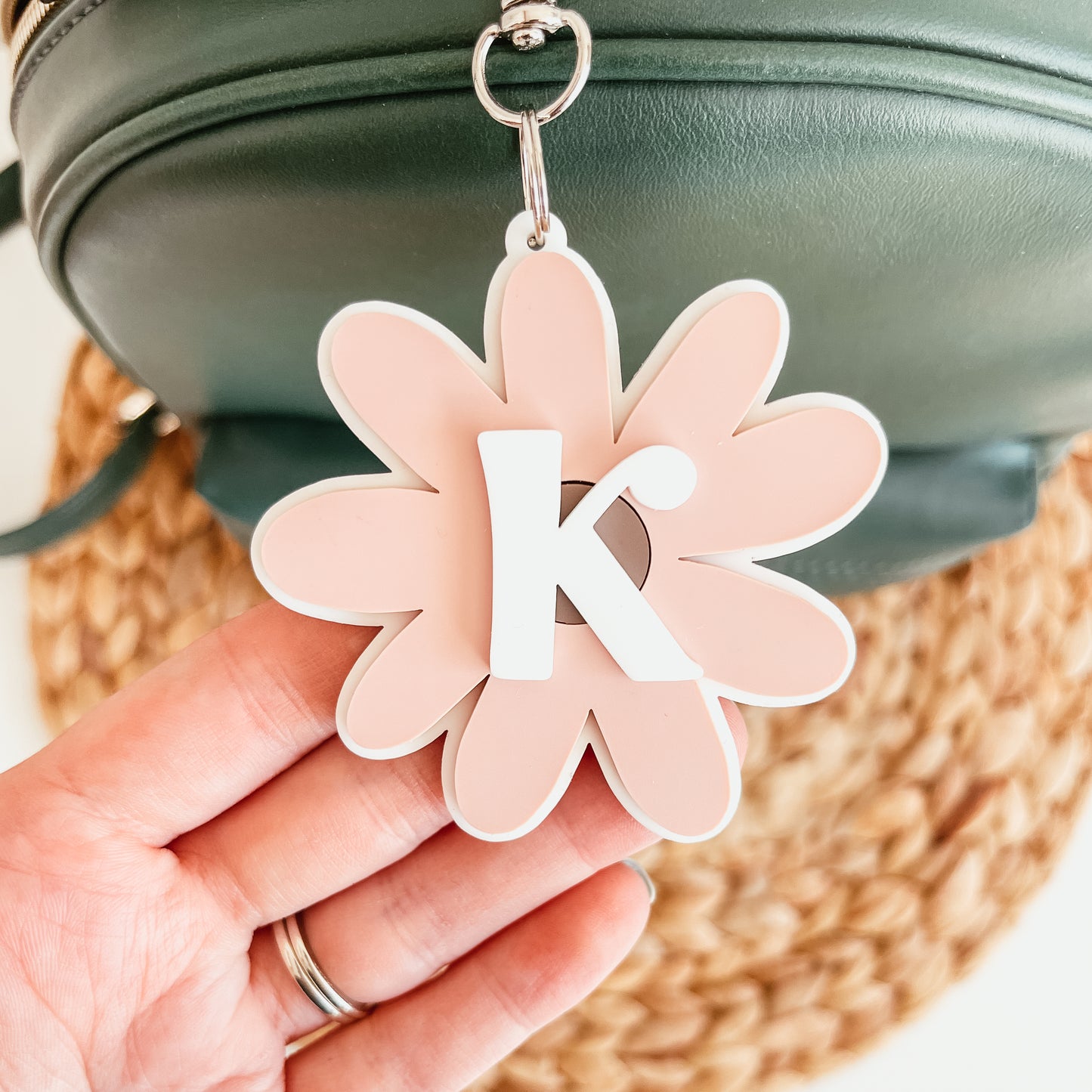 Daisy Retro Letter Bag Tag