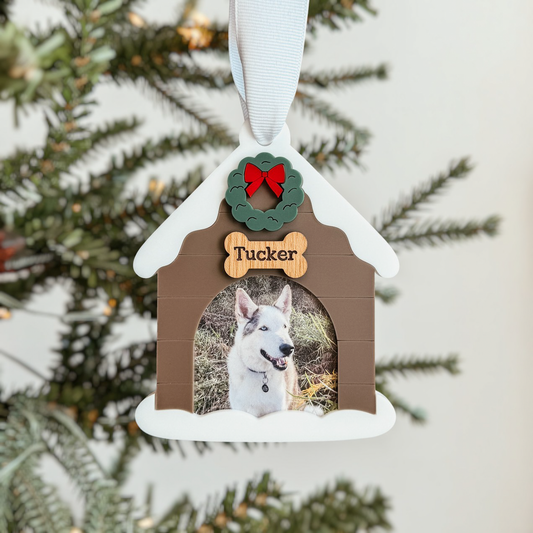 Dog House Pet Portrait Ornament