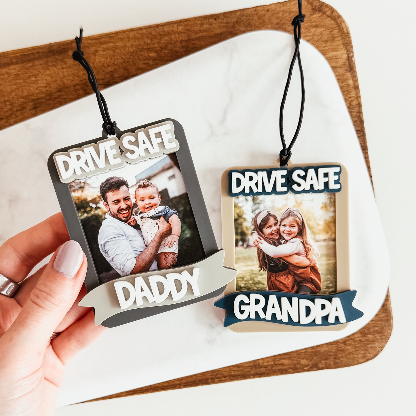 Drive Safe Acrylic Car Photo Charm