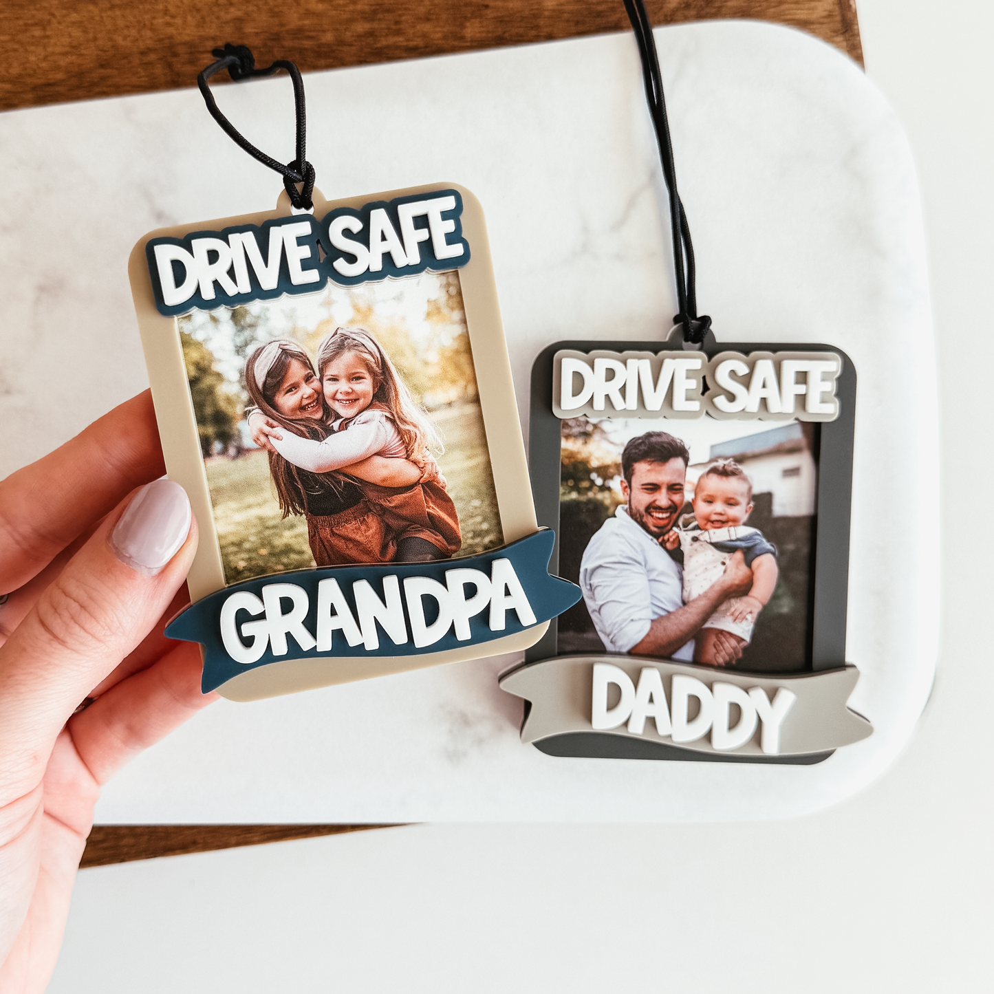 Drive Safe Acrylic Car Photo Charm