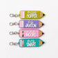 Glitter Pencil Keychain