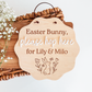 Personalized Easter Bunny Please Hop Here Mini Round