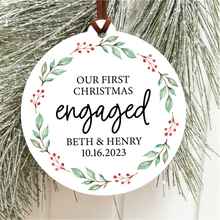 Load image into Gallery viewer, First Christmas Engaged Ornament
