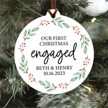 Load image into Gallery viewer, First Christmas Engaged Ornament