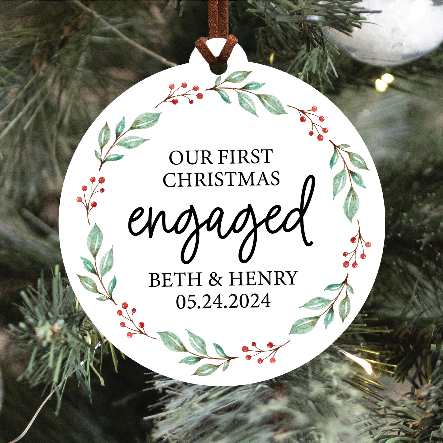 First Christmas Engaged Ornament