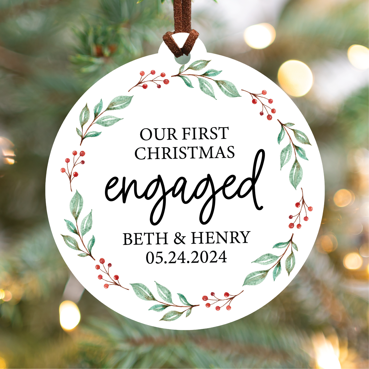 First Christmas Engaged Ornament