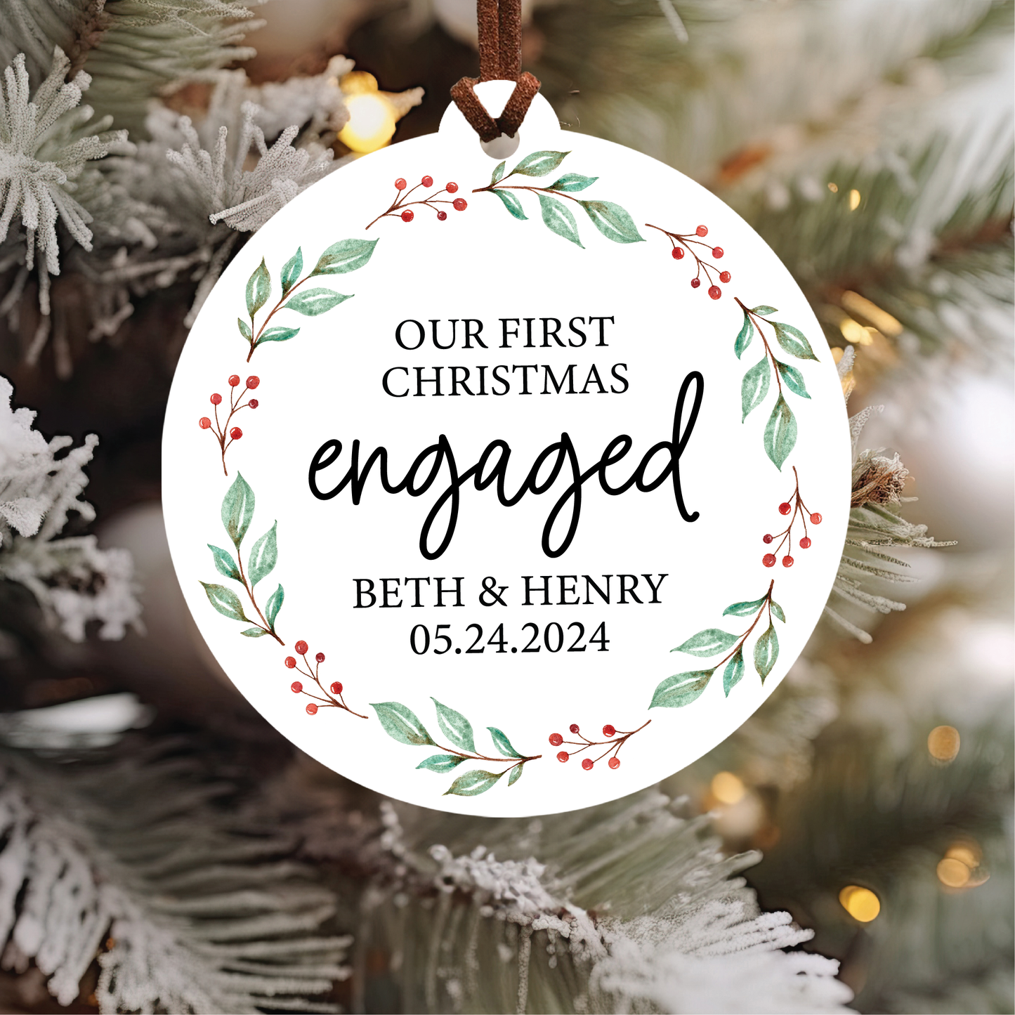 First Christmas Engaged Ornament