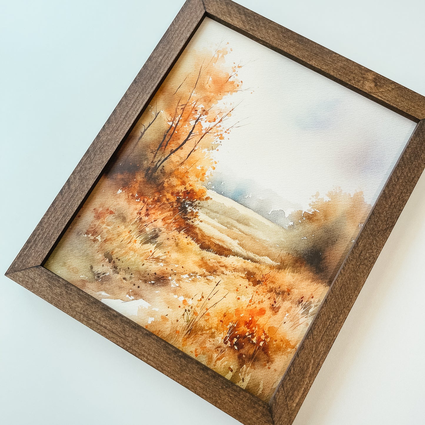 Fall Watercolour 3 Framed Wood Sign