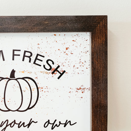 Farm Fresh Pumpkins Framed Sign