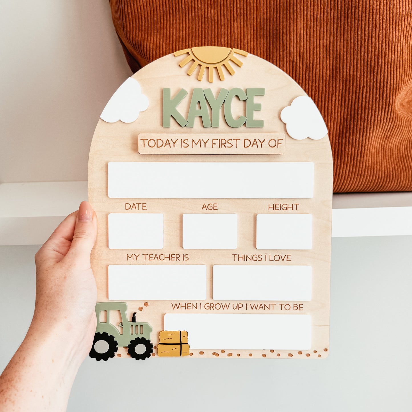 First And Last Day Of School Sign | Tractor