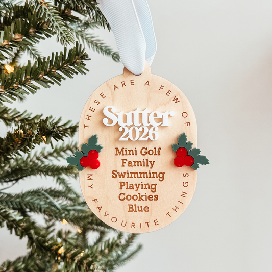Favourite Things Christmas Ornament