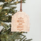 DIY Fingerprint Wooden Christmas Ornament | Merry And Bright