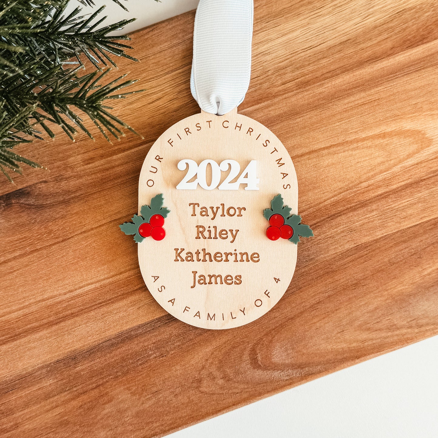 First Christmas As A Family Of - Christmas Ornament