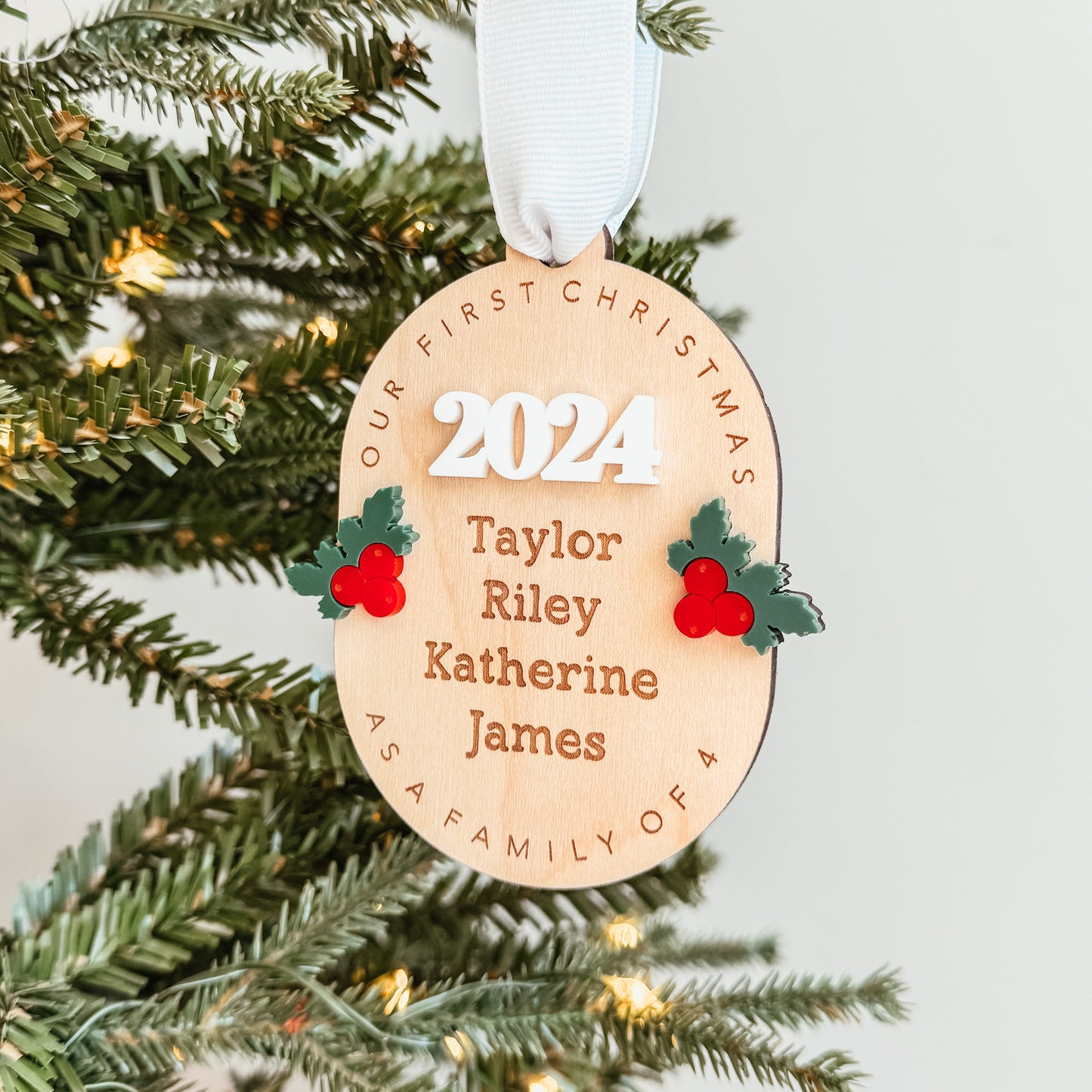 First Christmas As A Family Of - Christmas Ornament