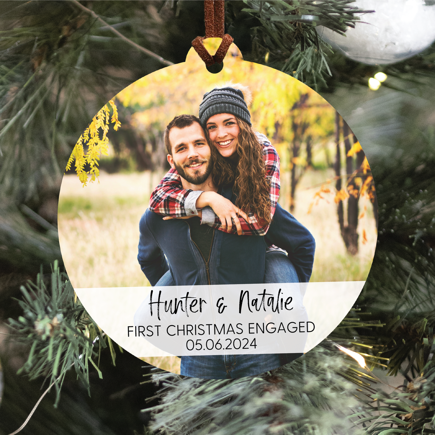 First Christmas Engaged Ornament V2