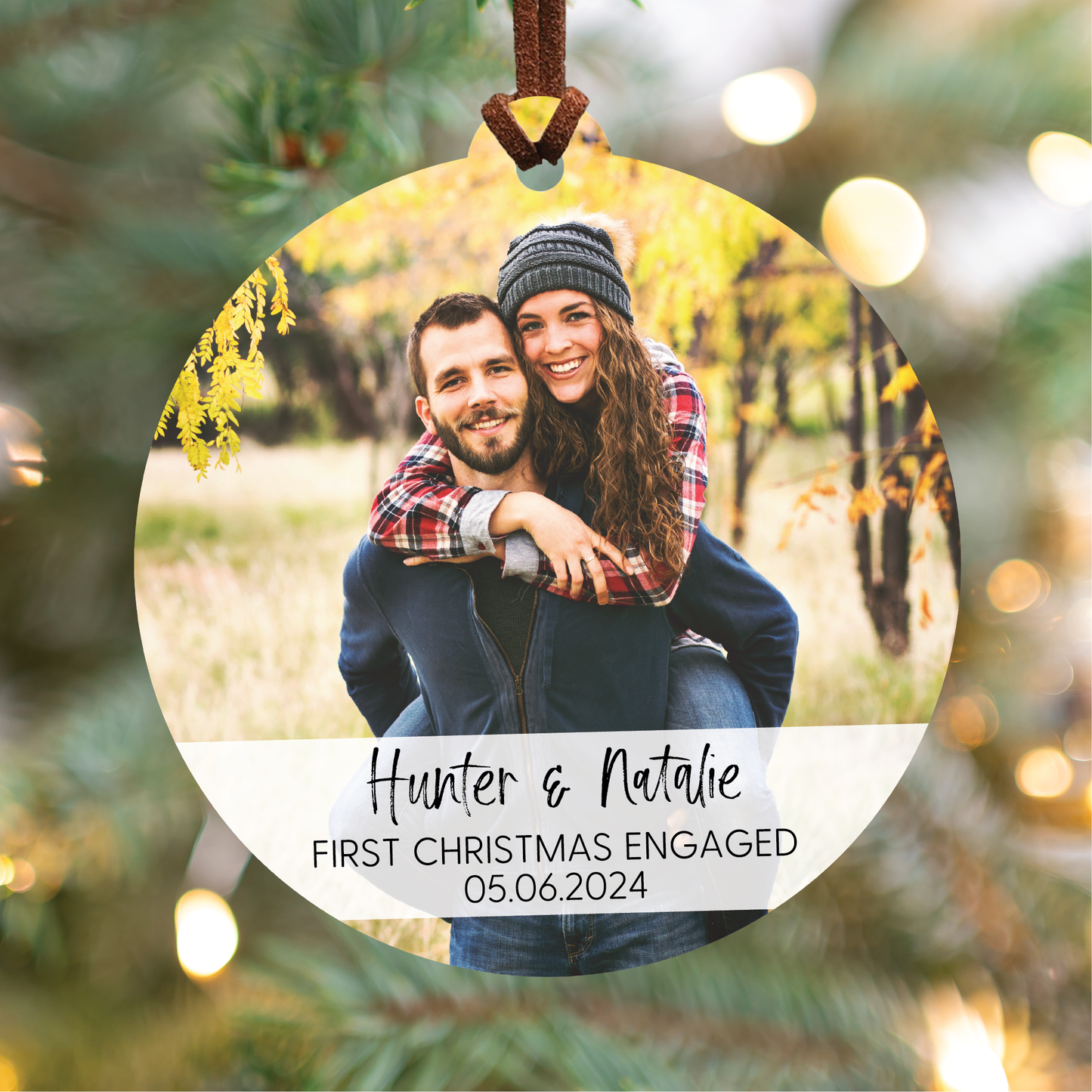 First Christmas Engaged Ornament V2