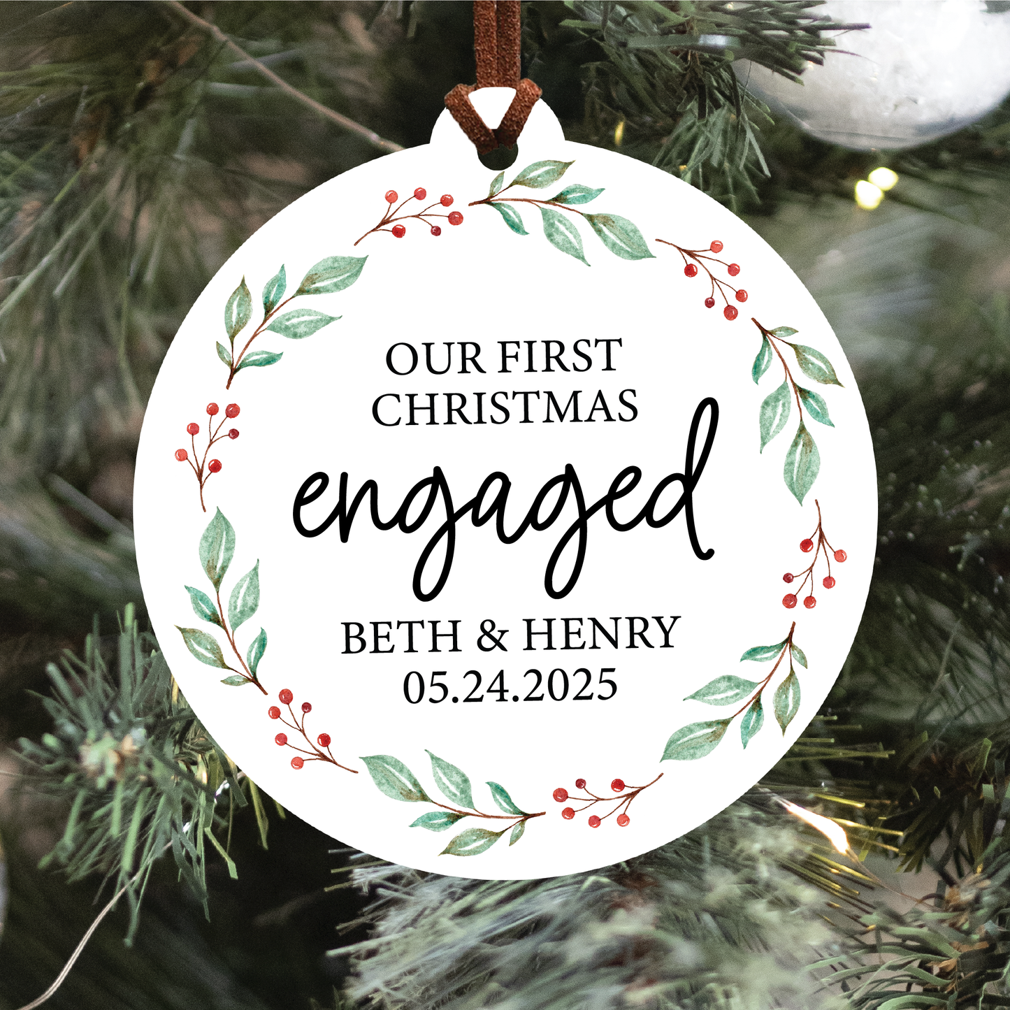 First Christmas Engaged Ornament