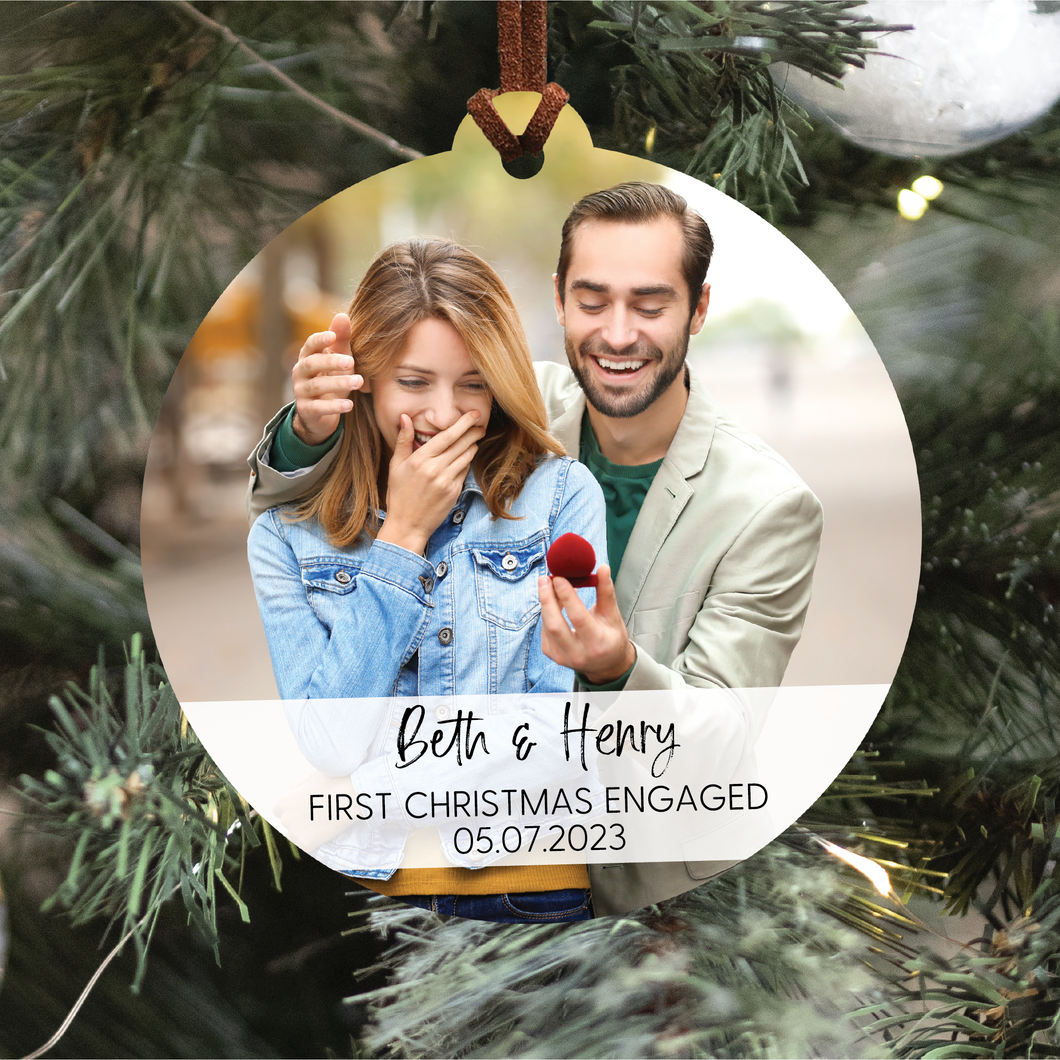 First Christmas Engaged Ornament V2