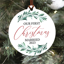 Load image into Gallery viewer, First Christmas Married Ornament