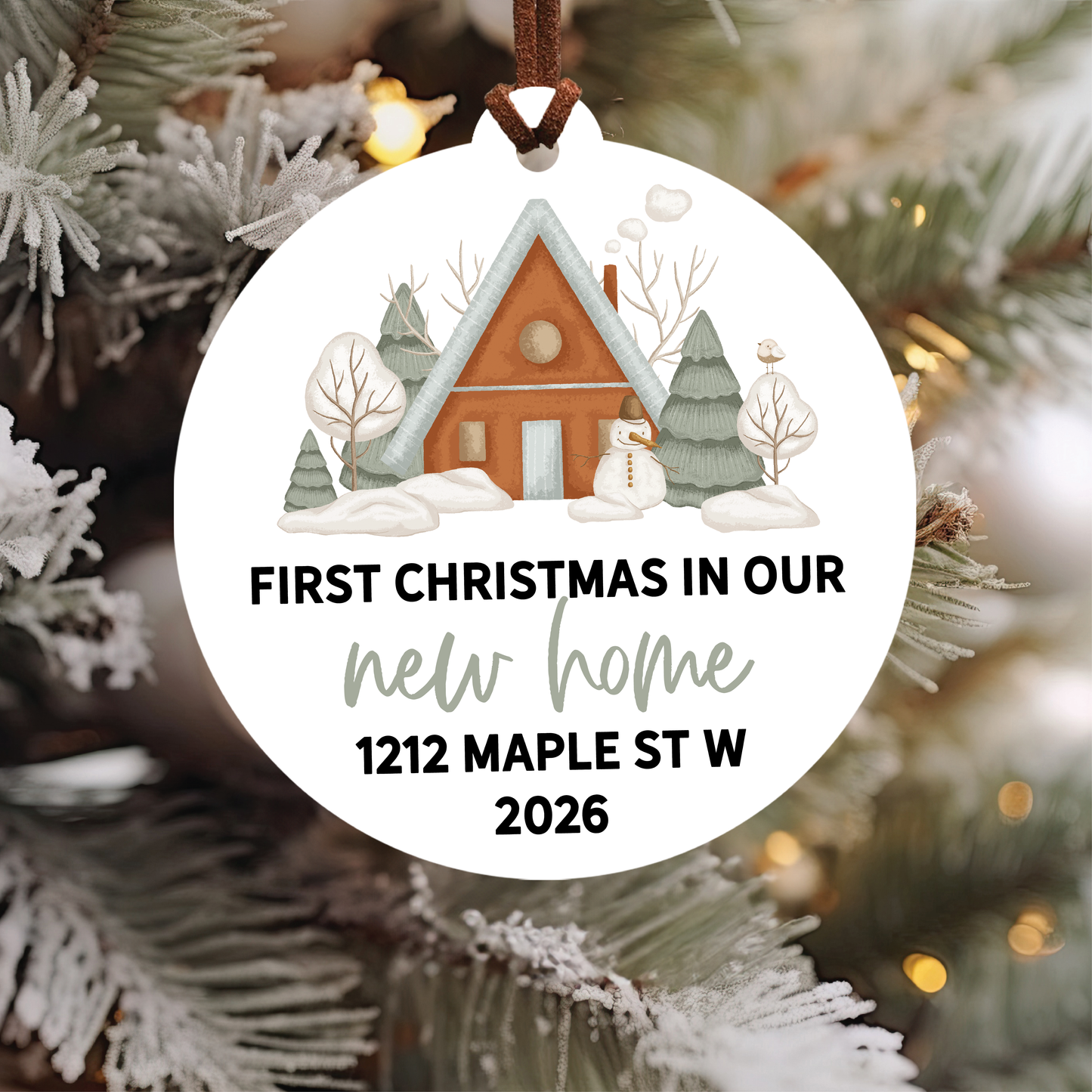 Personalized New Home Christmas Ornament