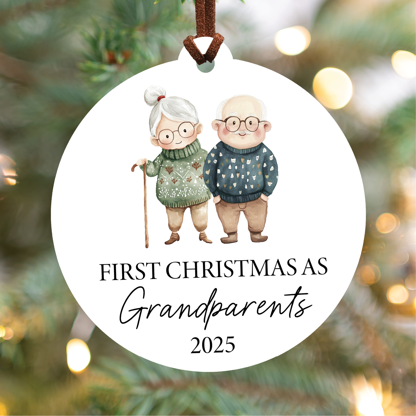 First Christmas As Grandparents Christmas Ornament