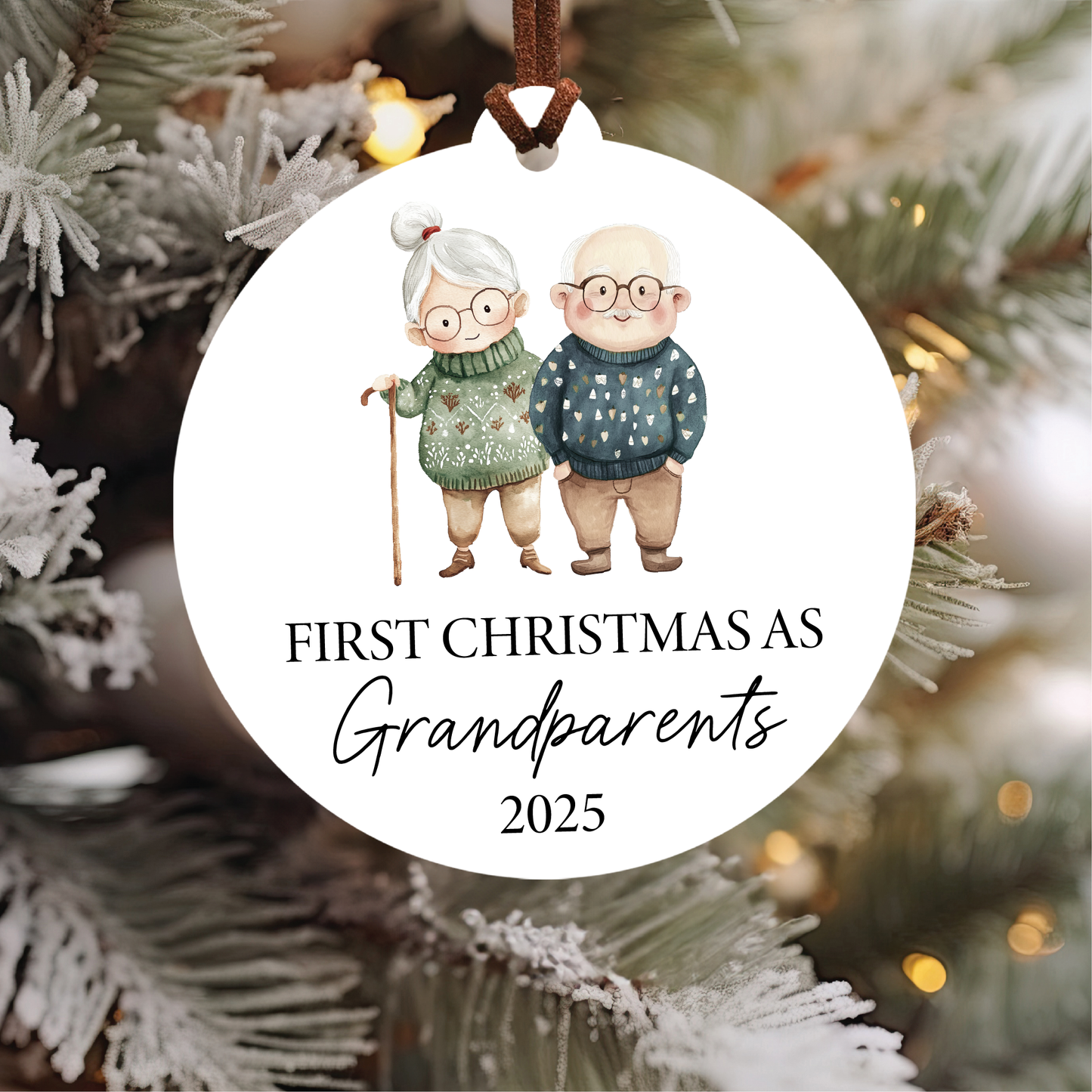 First Christmas As Grandparents Christmas Ornament