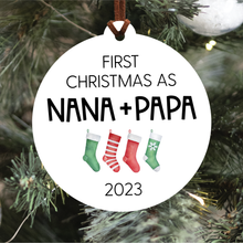 Load image into Gallery viewer, First Christmas as Grandparents Christmas Ornament
