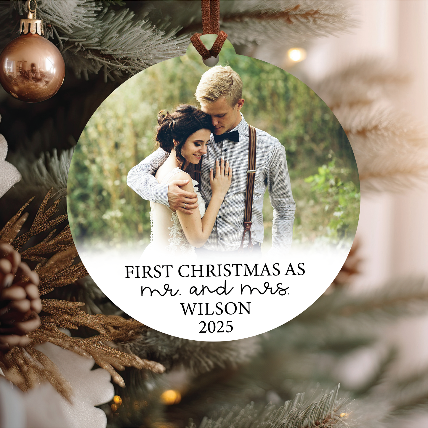 Newlywed Photo Ornament V1