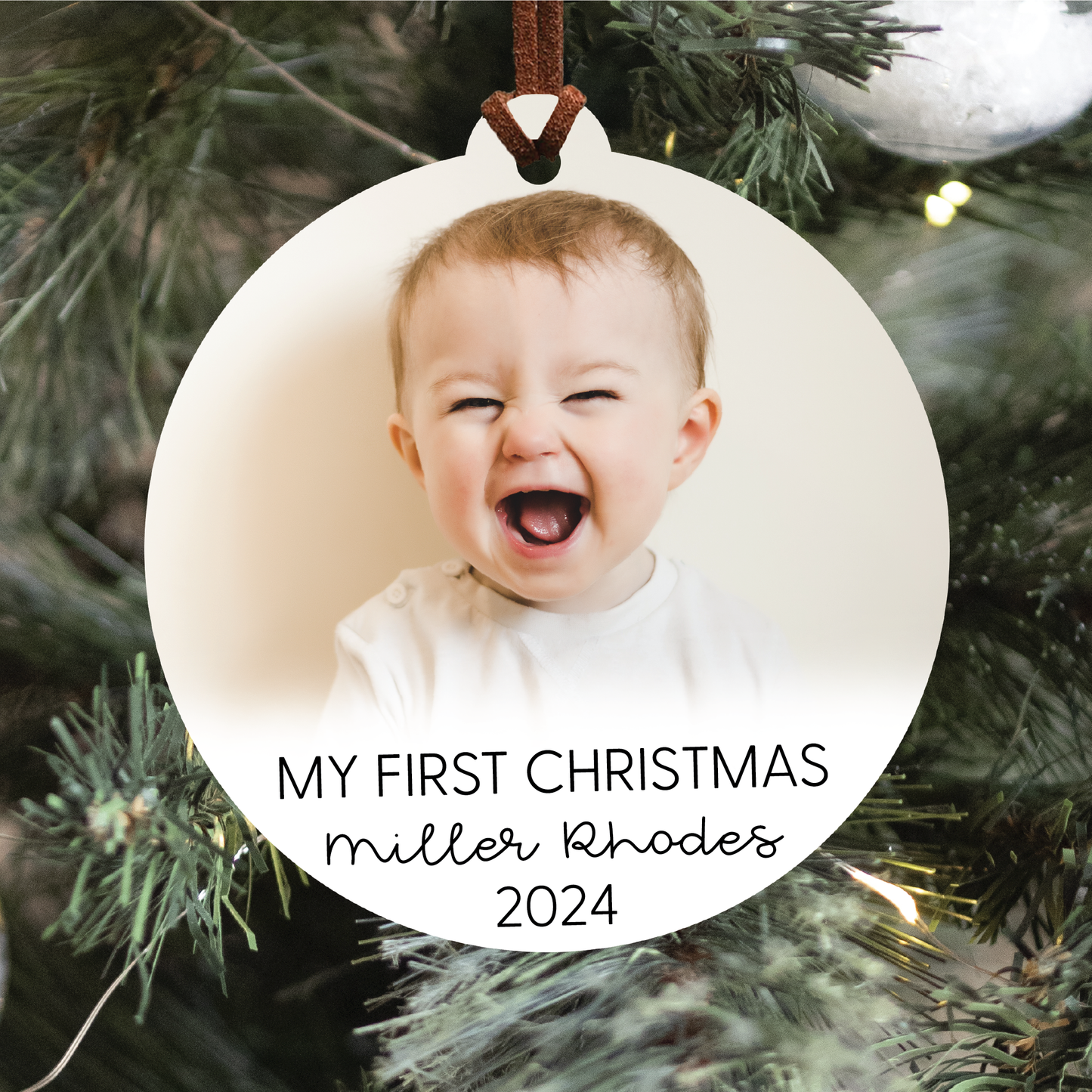 Baby's First Christmas Photo Ornament