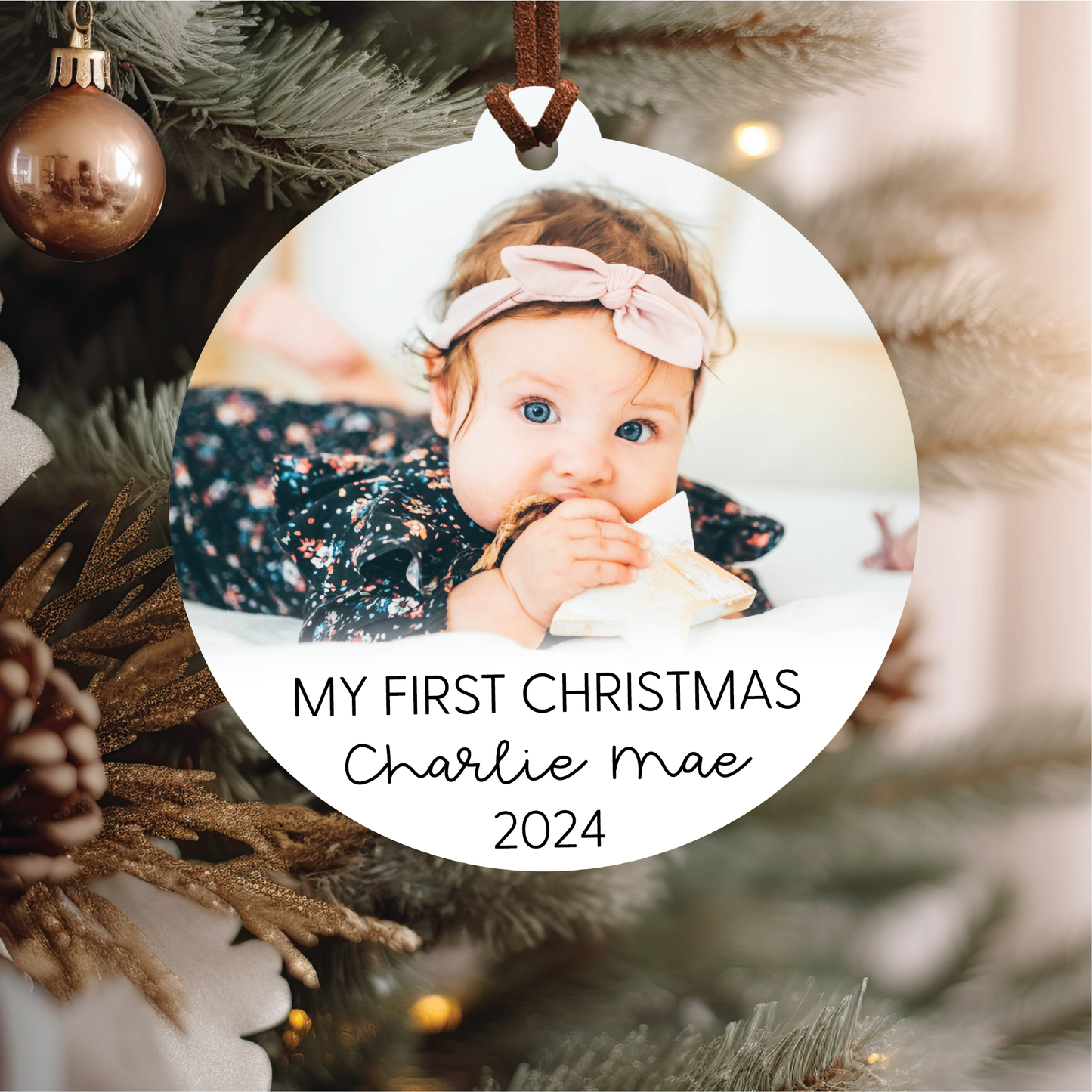 Baby's First Christmas Photo Ornament