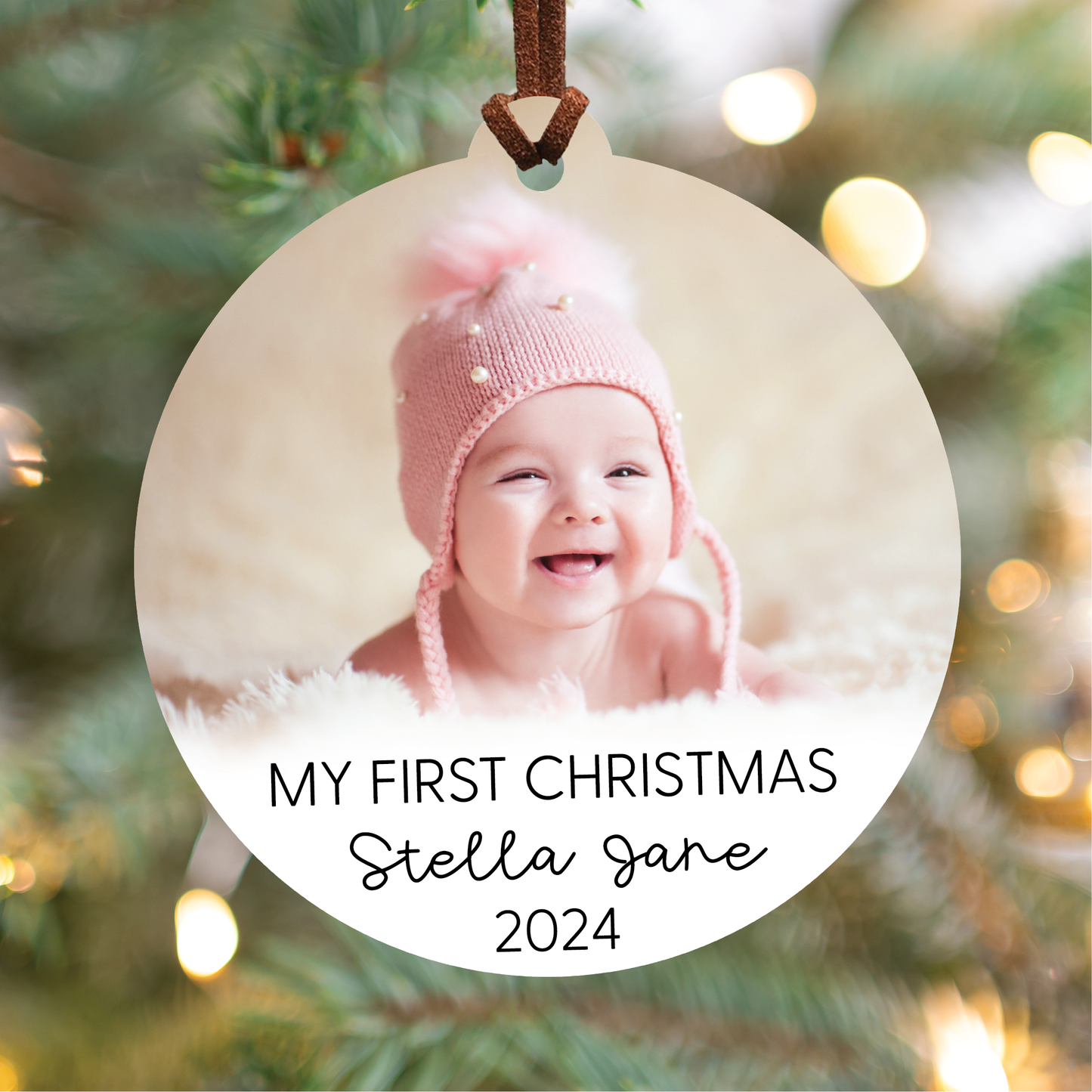 Baby's First Christmas Photo Ornament