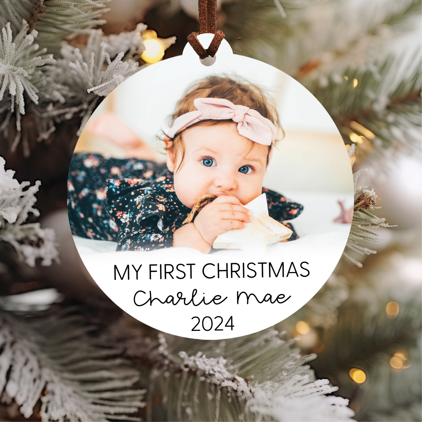 Baby's First Christmas Photo Ornament