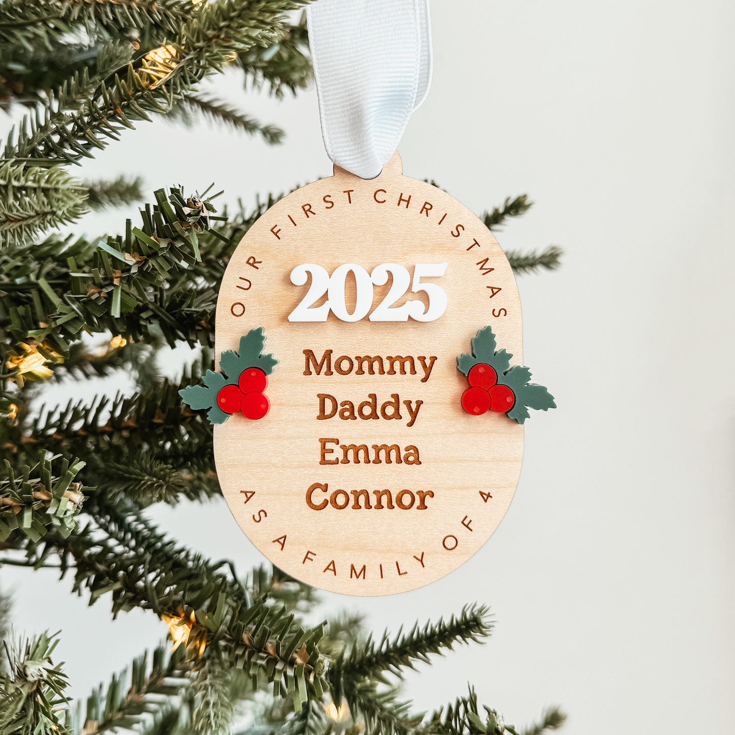 First Christmas As A Family Of - Christmas Ornament