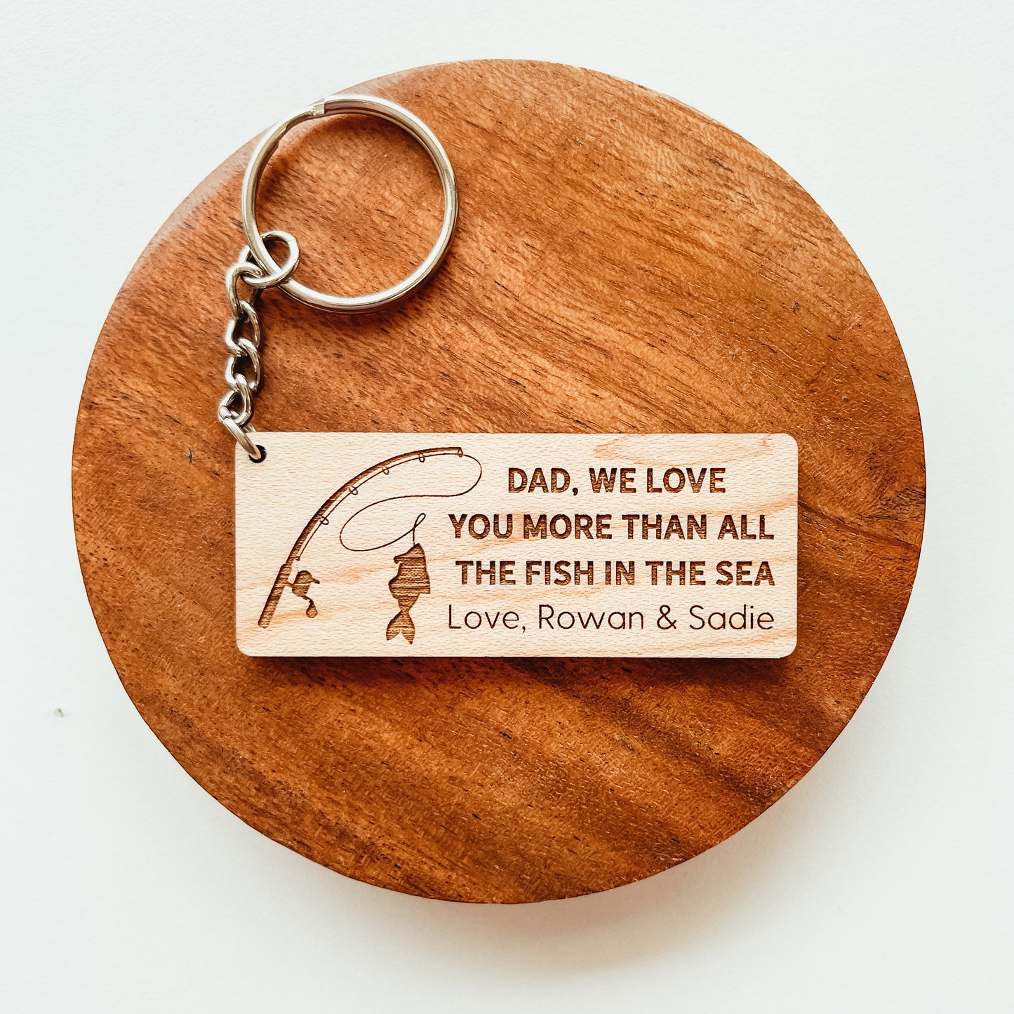 Fish In The Sea Dad Keychain